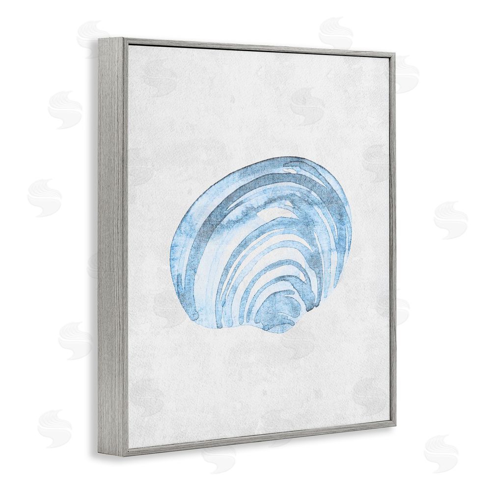 Camila Juncos Sea Snail Subtle Blue Gray Framed Giclee Art Print