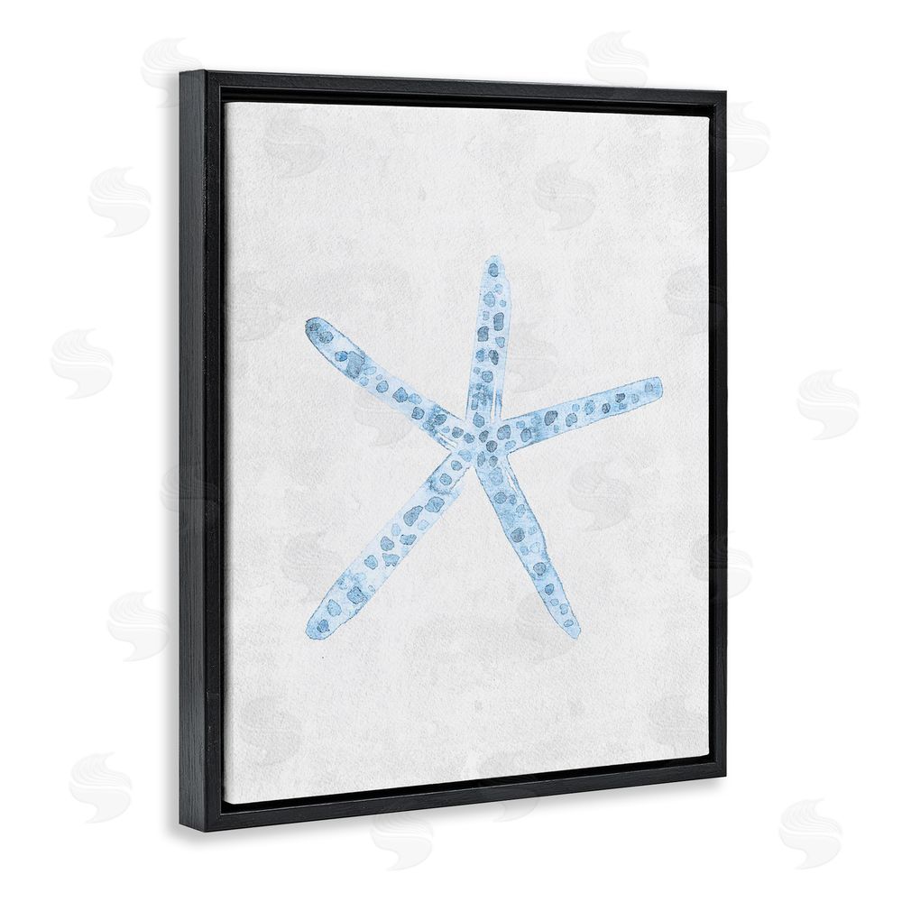 Camila Juncos Starfish with Thin Arms Black Floating Frame Canvas Wall Art Print