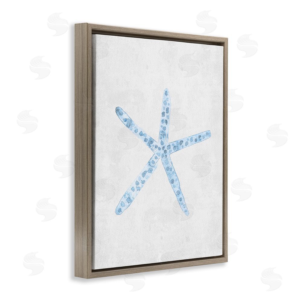 Camila Juncos Starfish with Thin Arms Brown Floating Frame Canvas Art Print