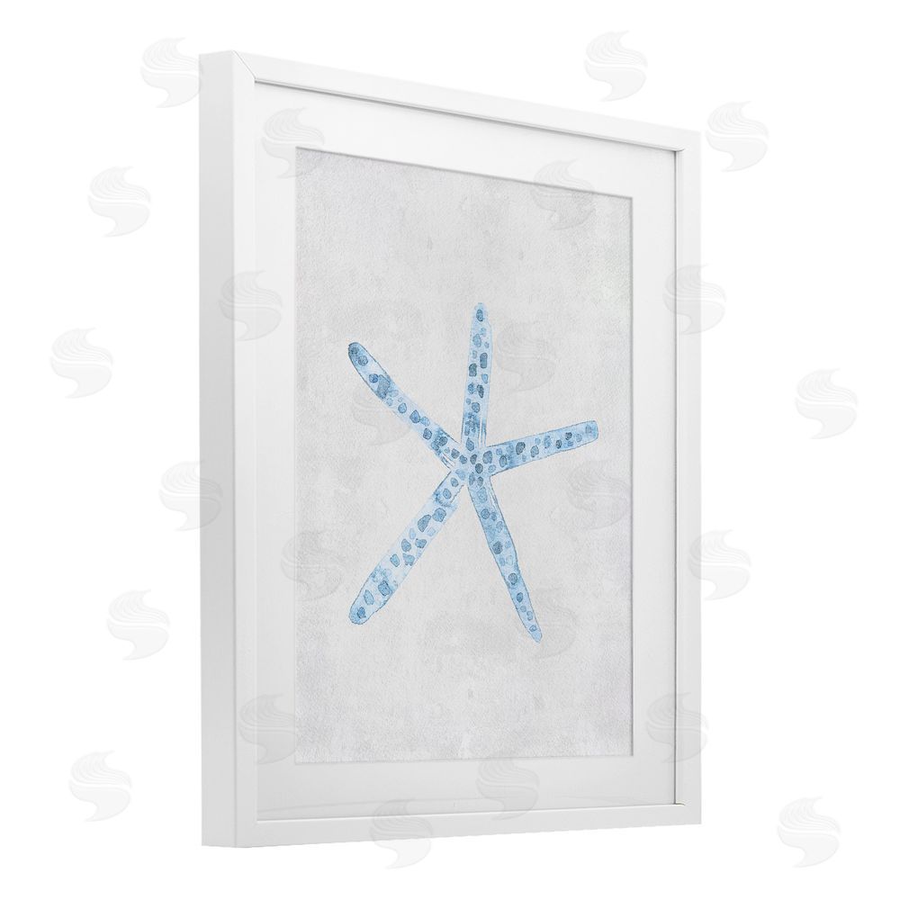Camila Juncos Starfish with Thin Arms White Framed Print Under Glass Art