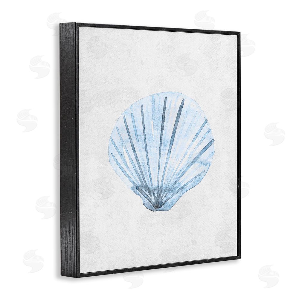 Camila Juncos Muted Clam Shell Subtlety Black Framed Giclee Art Print