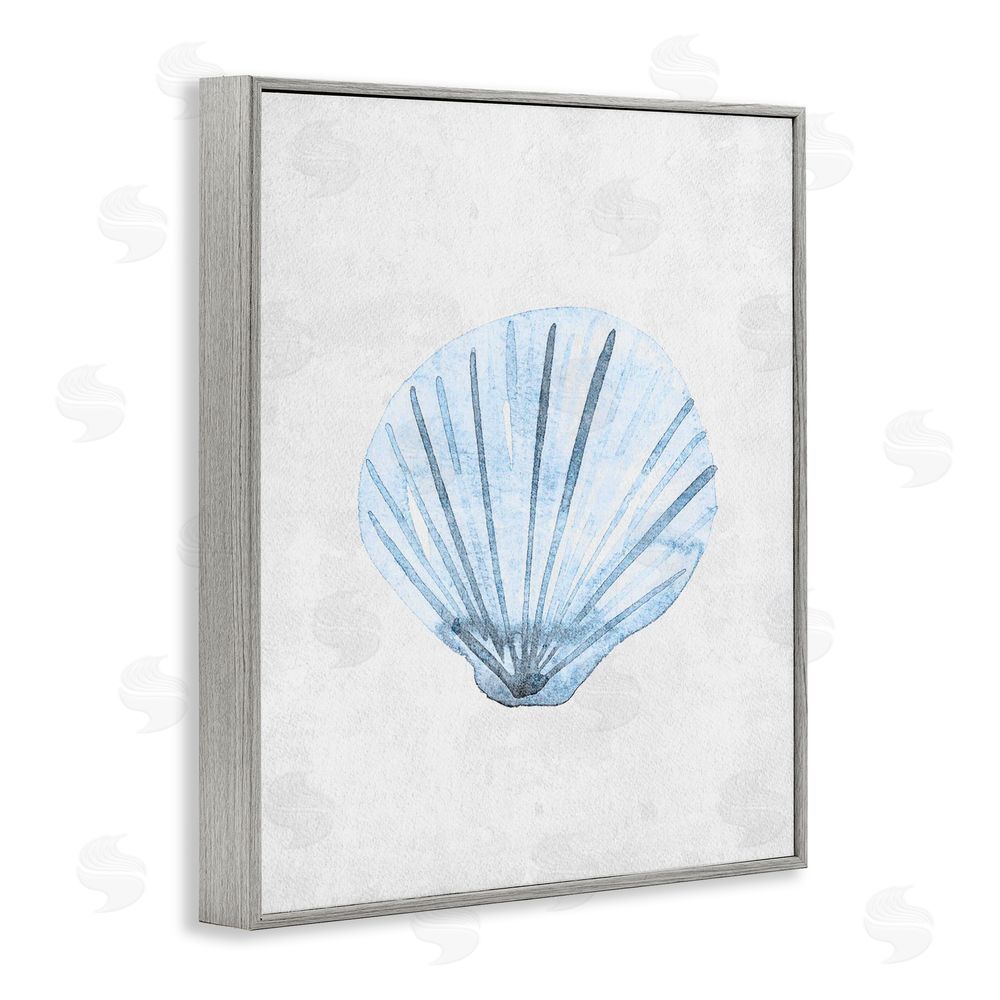 Camila Juncos Muted Clam Shell Subtlety Gray Framed Giclee Art Print