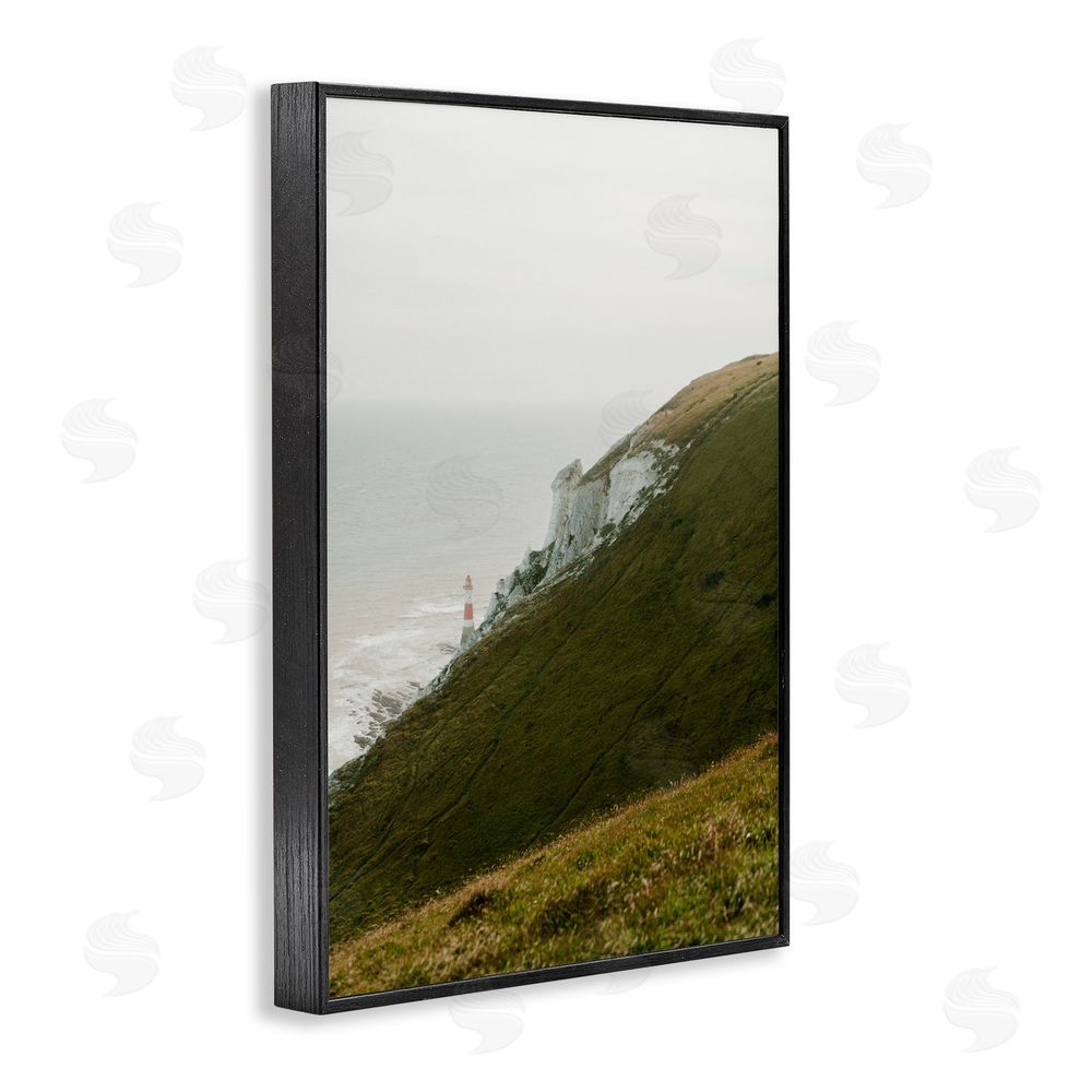 Jade Sharp Photo Hillside Beachy Head Lighthouse Black Framed Giclee Art Print