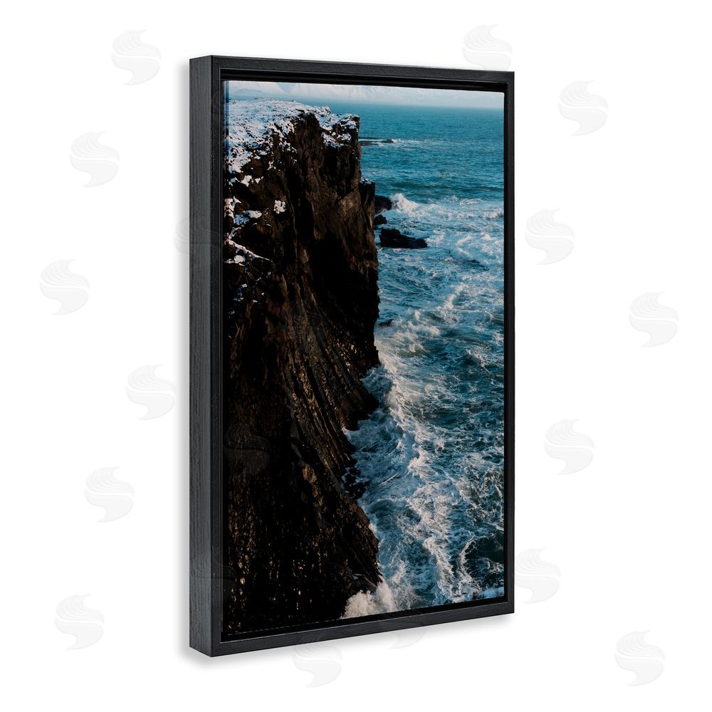 Jade Sharp Photo Iceland Peninsula Cliff Black Floating Frame Canvas Wall Art Print