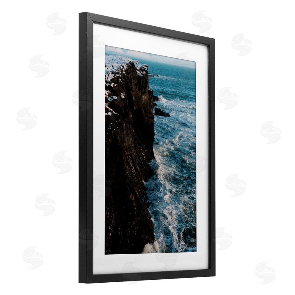 Jade Sharp Photo Iceland Peninsula Cliff Black Framed Print Under Glass Art