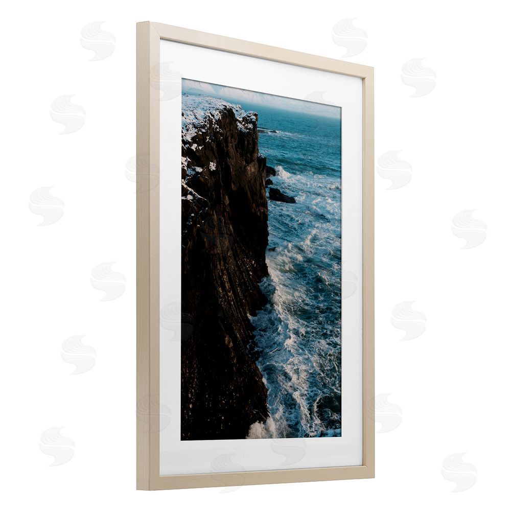 Jade Sharp Photo Iceland Peninsula Cliff Birch Framed Print Under Glass Art