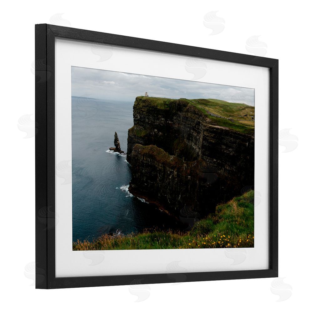 Jade Sharp Photo Scenic Ireland Cliffs Black Framed Print Under Glass Art