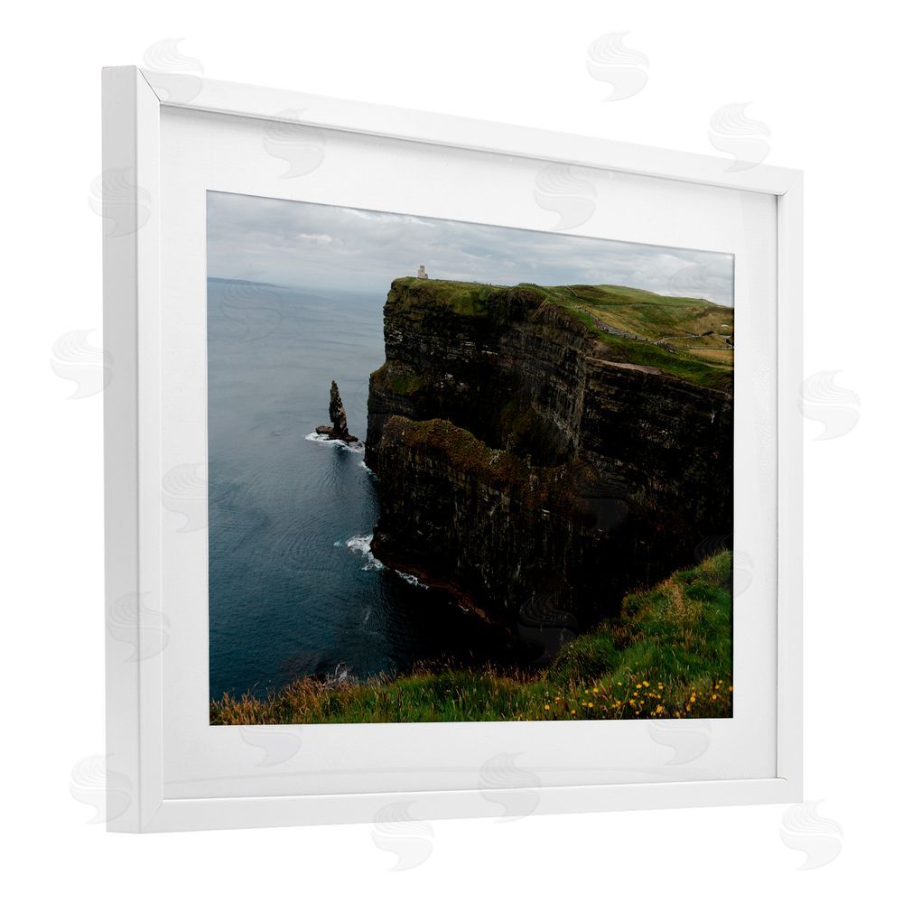 Jade Sharp Photo Scenic Ireland Cliffs White Framed Print Under Glass Art