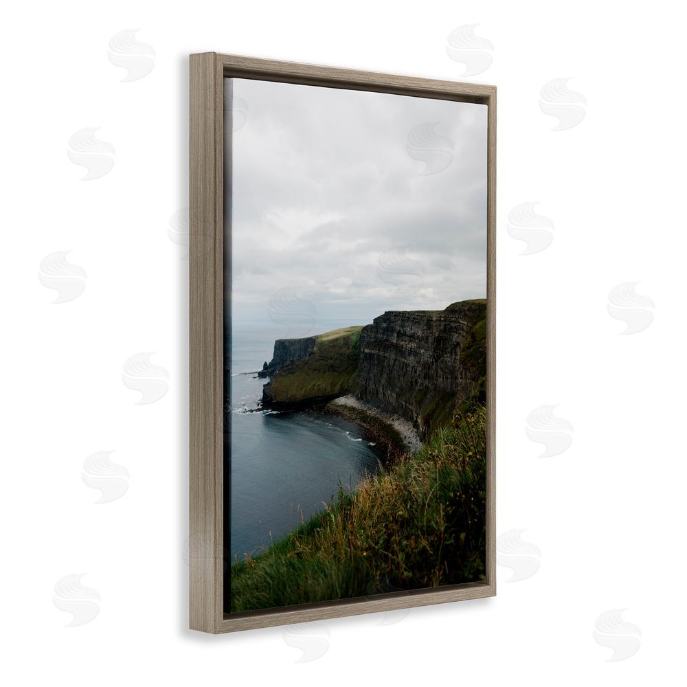 Jade Sharp Photo Ireland Cove Scenic Inlet Brown Floating Frame Canvas Art Print