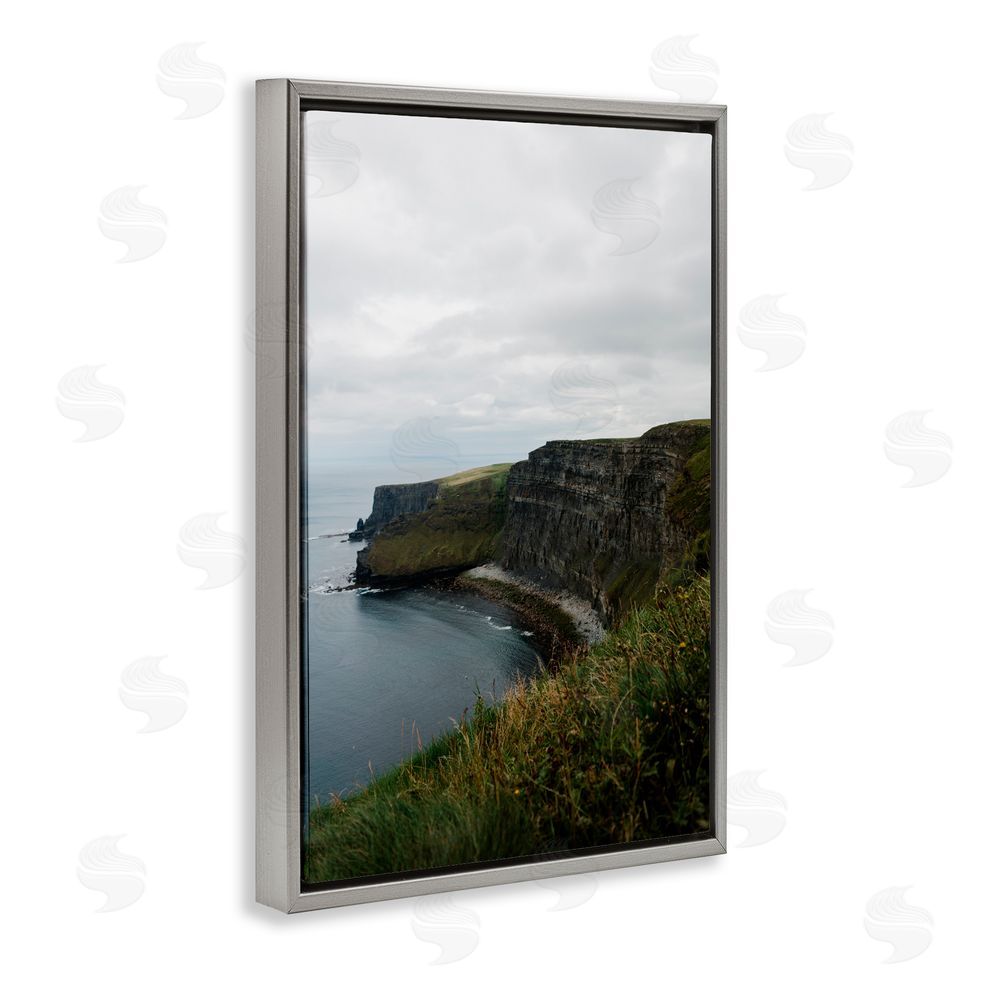 Jade Sharp Photo Ireland Cove Scenic Inlet Gray Floating Frame Canvas Art Print