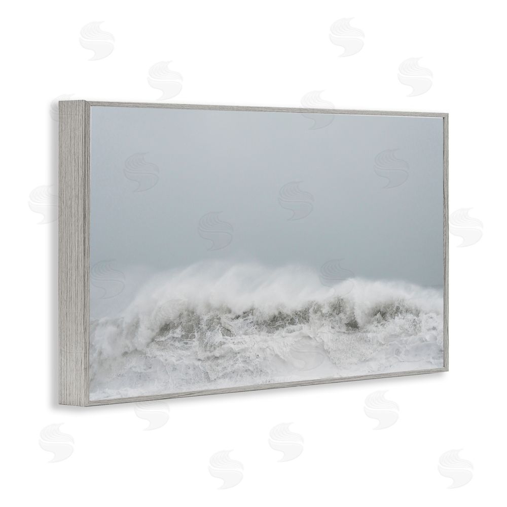 Jade Sharp Photo Cresting Wave Abstraction Gray Framed Giclee Art Print