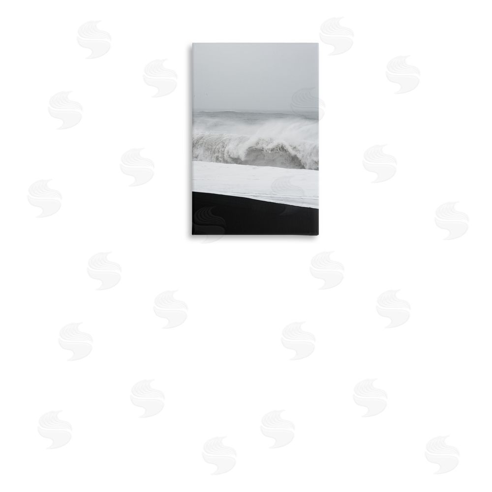 Jade Sharp Photo Beach Foam Crashing Printed Wall Art in Room
