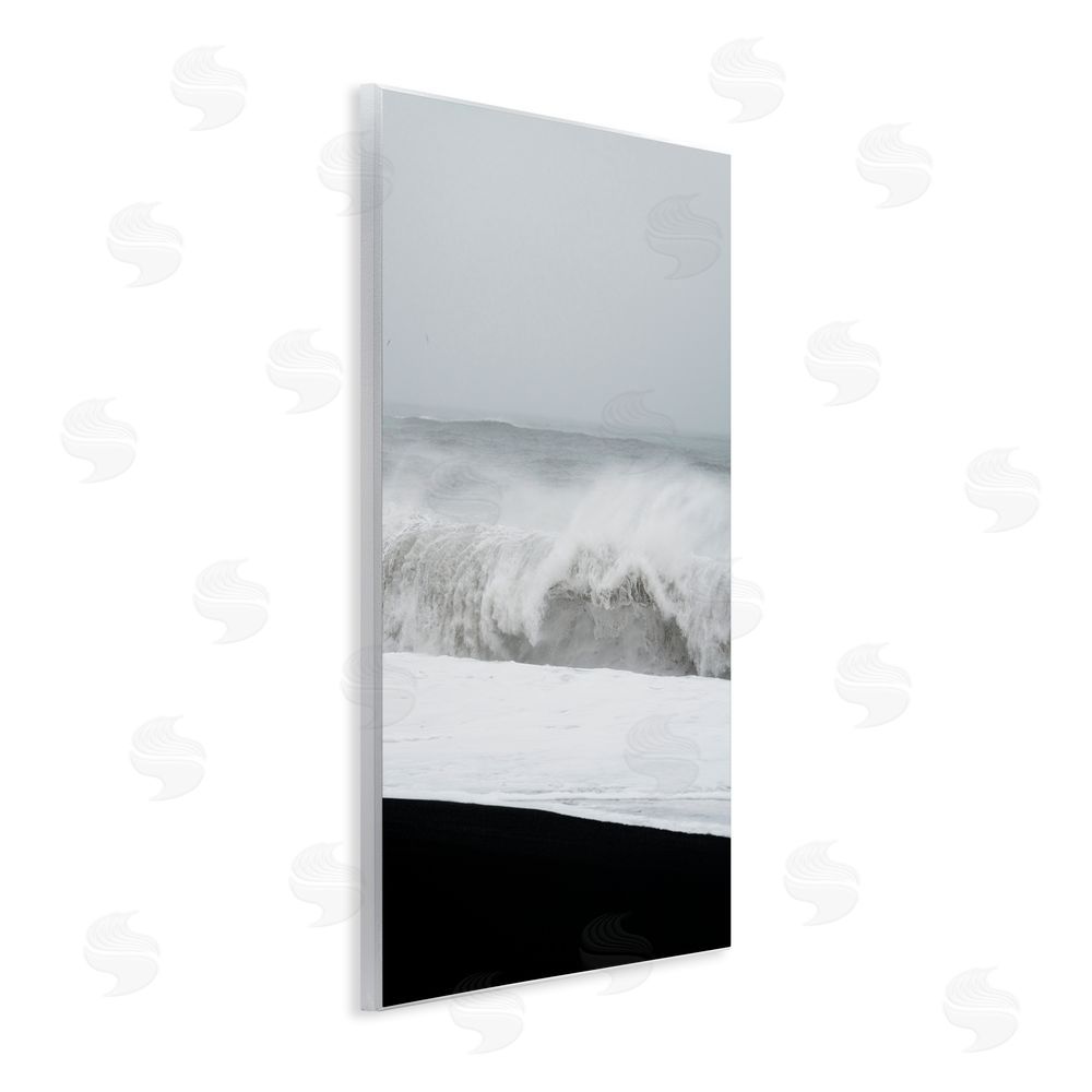 Jade Sharp Photo Beach Foam Crashing Wall Plaque Art Print