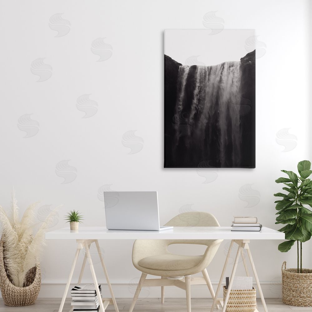 Jade Sharp Photo Skogafoss Icelandic Waterfall Printed Wall Art in Room