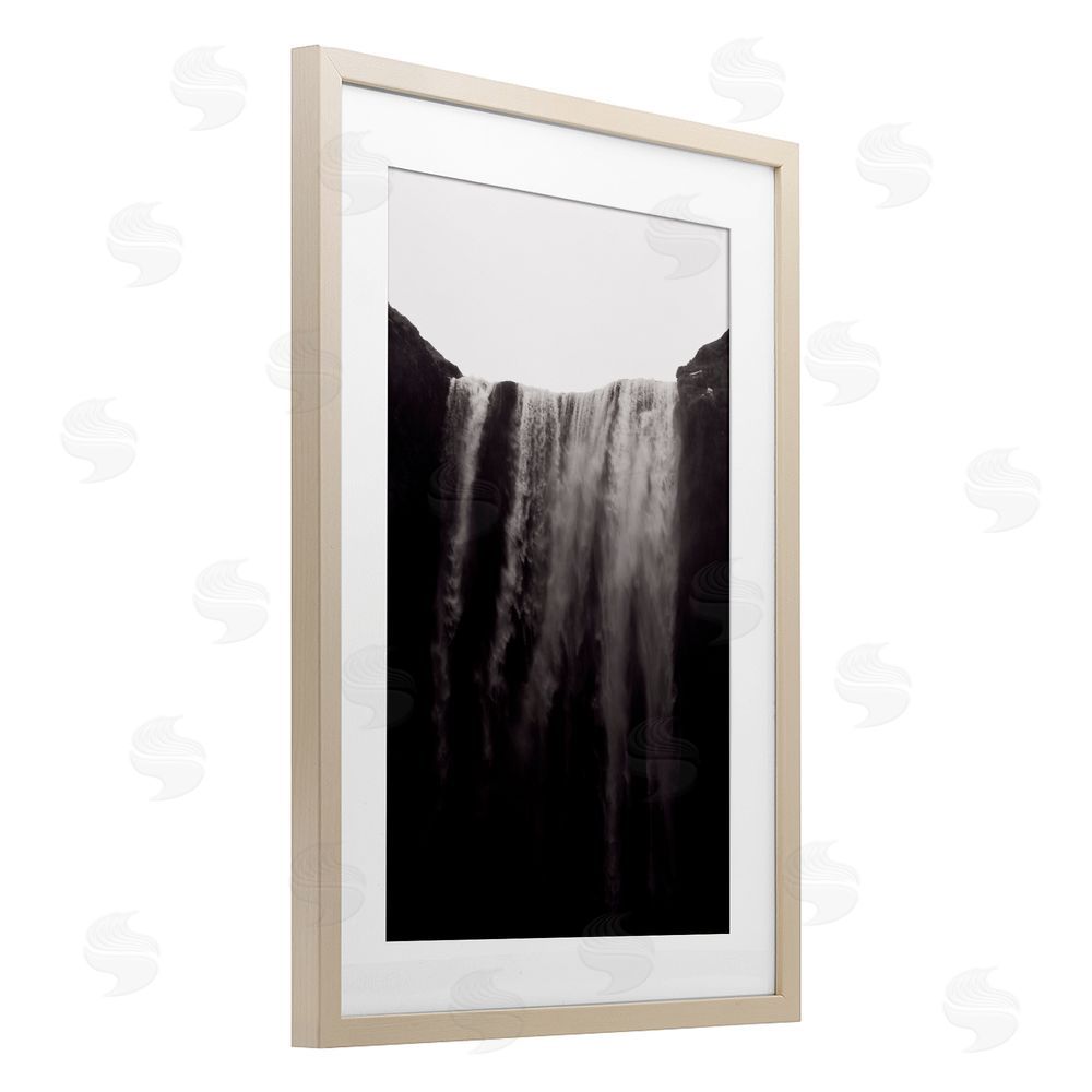 Jade Sharp Photo Skogafoss Icelandic Waterfall Birch Framed Print Under Glass Art
