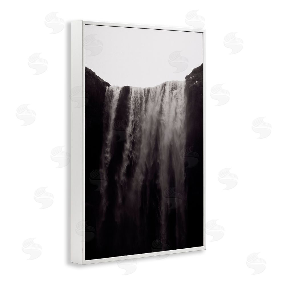 Jade Sharp Photo Skogafoss Icelandic Waterfall White Frame Giclee Art Print