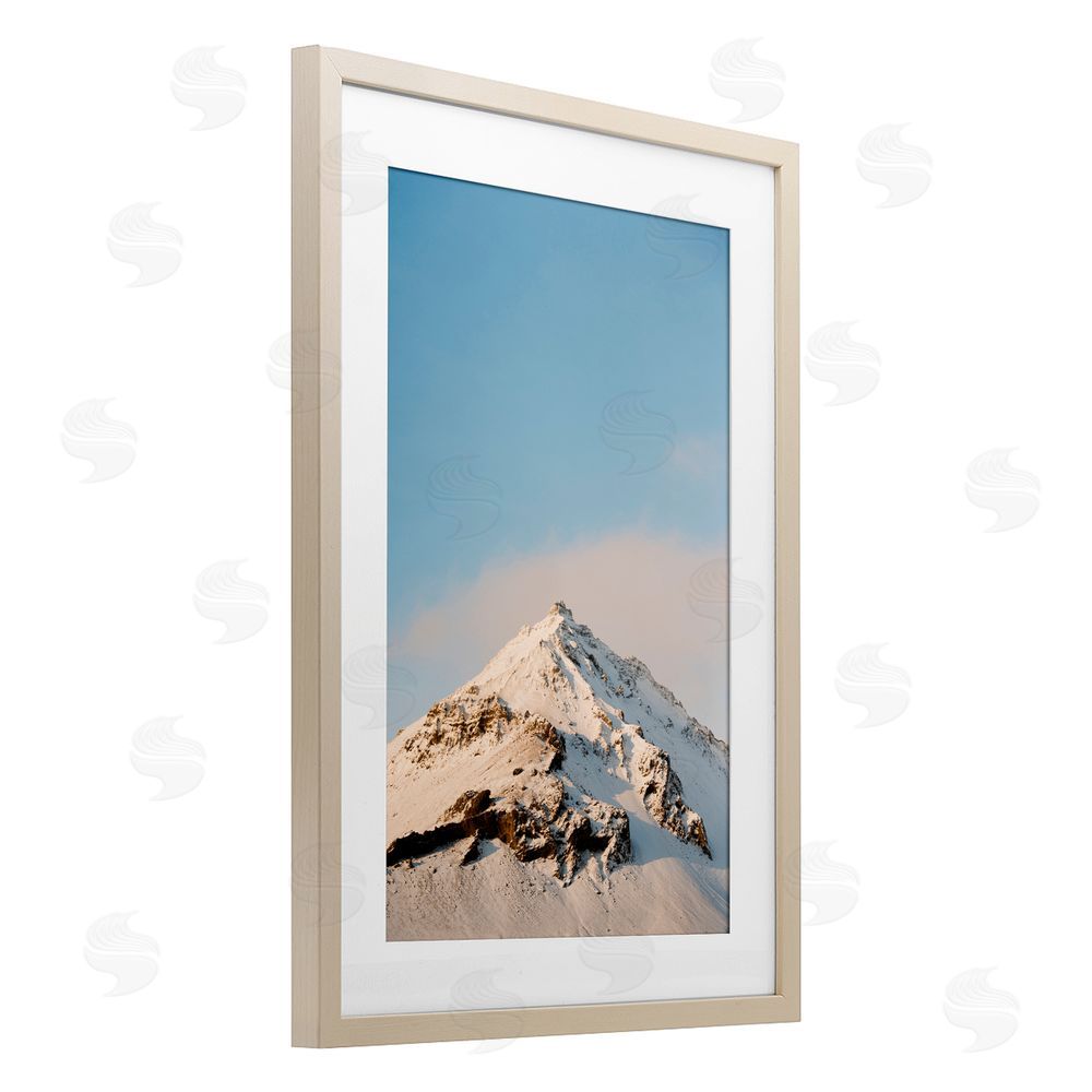 Jade Sharp Photo Iceland Peninsula Snowy Peak Birch Framed Print Under Glass Art