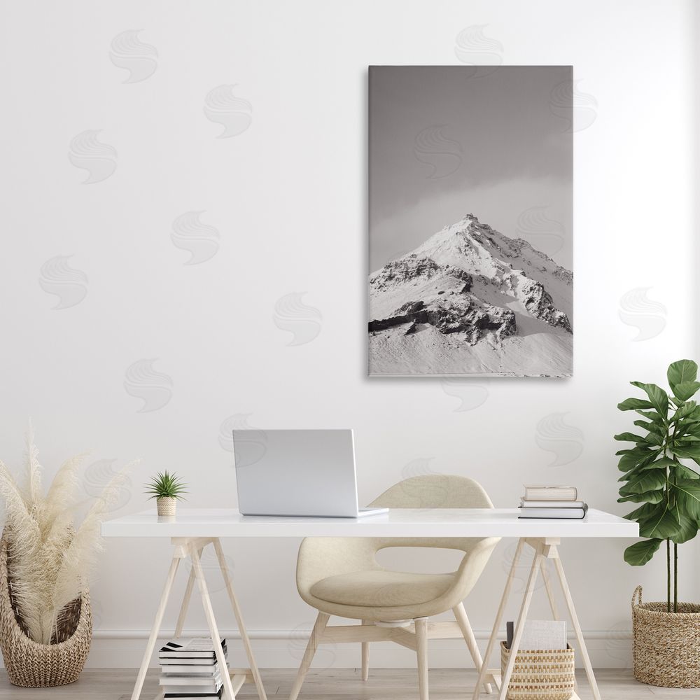 Jade Sharp Photo Icy Mountain Peak Iceland Printed Wall Art in Room