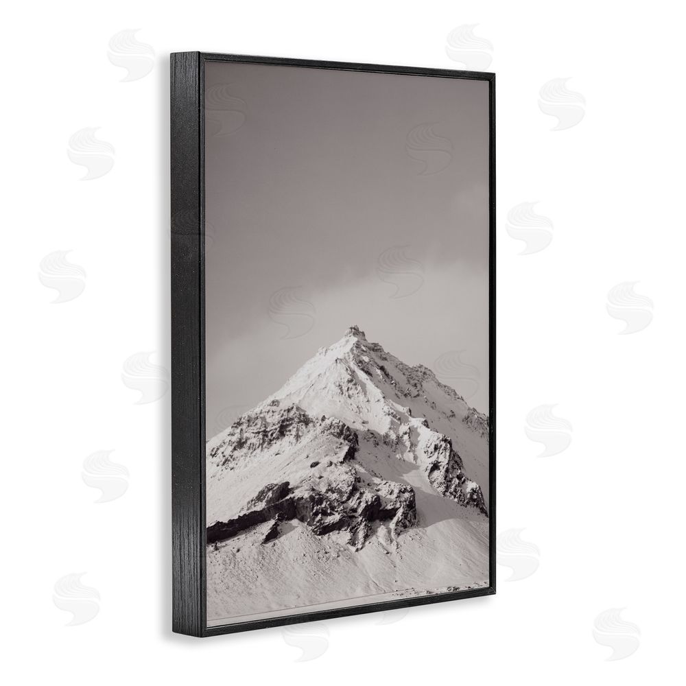 Jade Sharp Photo Icy Mountain Peak Iceland Black Framed Giclee Art Print