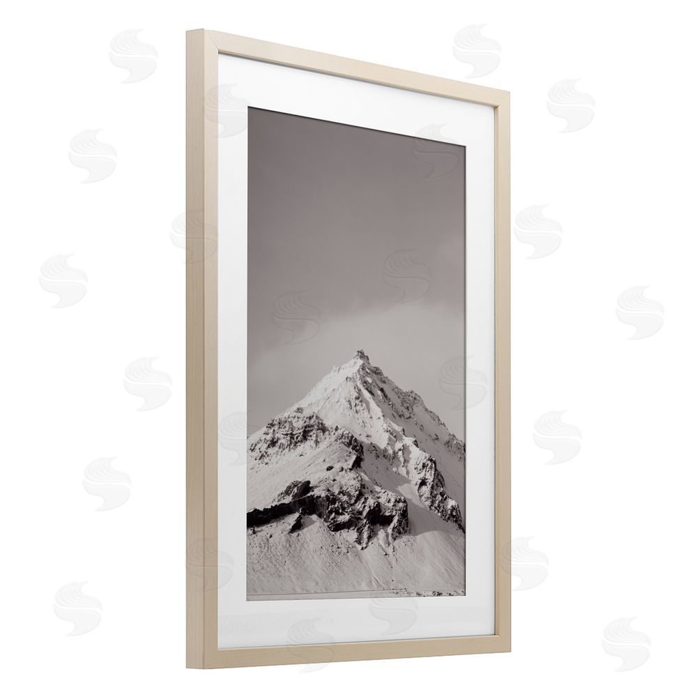 Jade Sharp Photo Icy Mountain Peak Iceland Birch Framed Print Under Glass Art