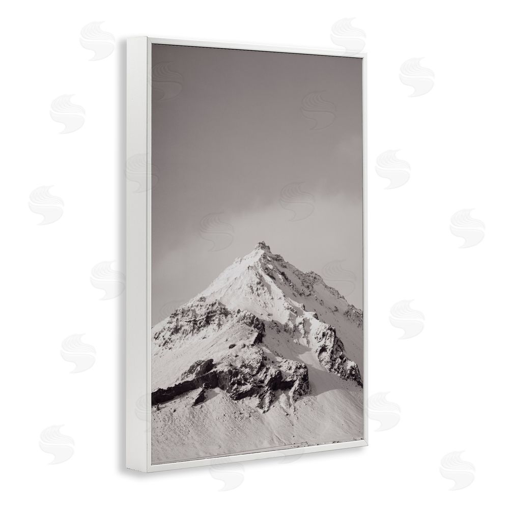 Jade Sharp Photo Icy Mountain Peak Iceland White Frame Giclee Art Print