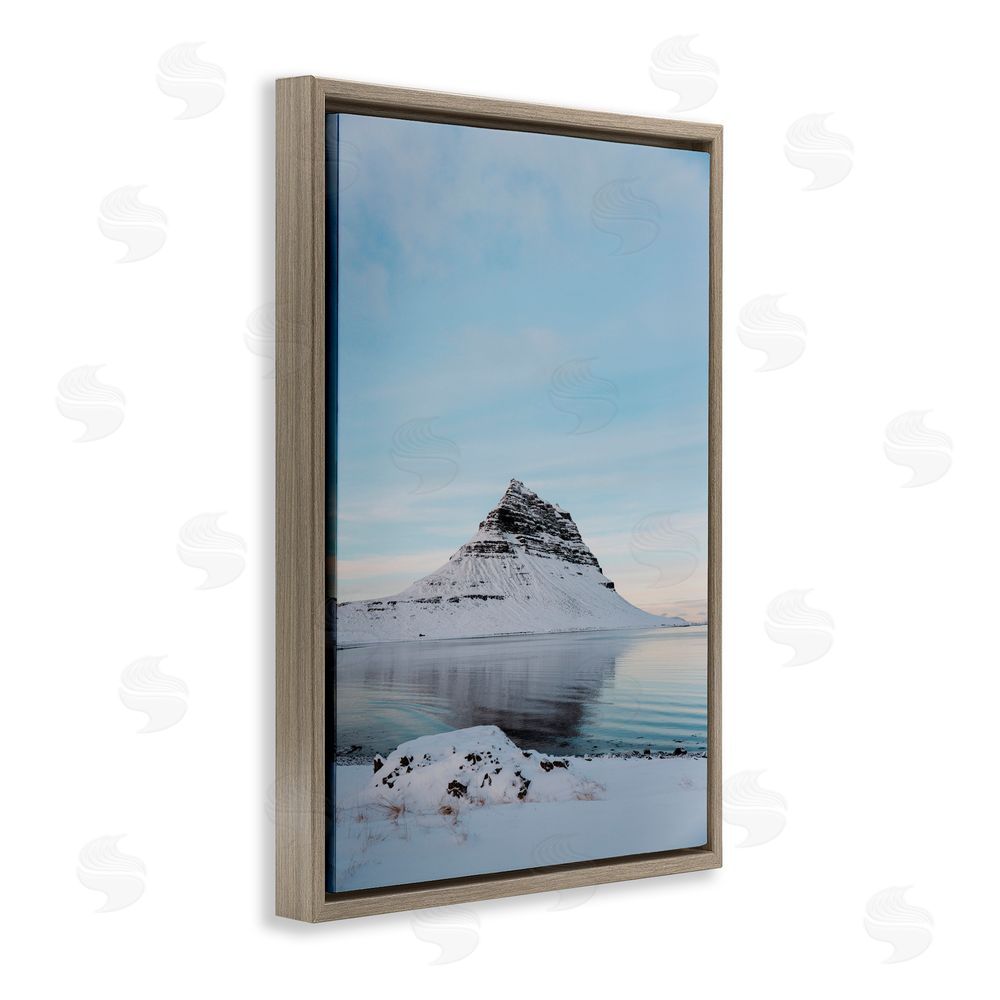 Jade Sharp Photo Scenic Iceland Peninsula Brown Floating Frame Canvas Art Print