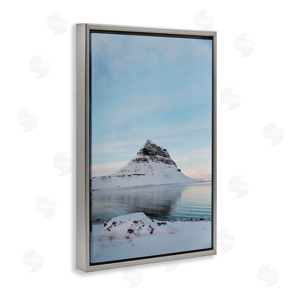Jade Sharp Photo Scenic Iceland Peninsula Gray Floating Frame Canvas Art Print