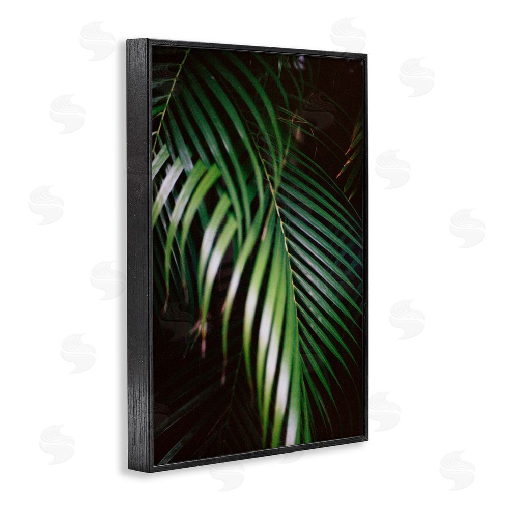 Jade Sharp Photo Palm Leaves Weaving Together Black Framed Giclee Art Print