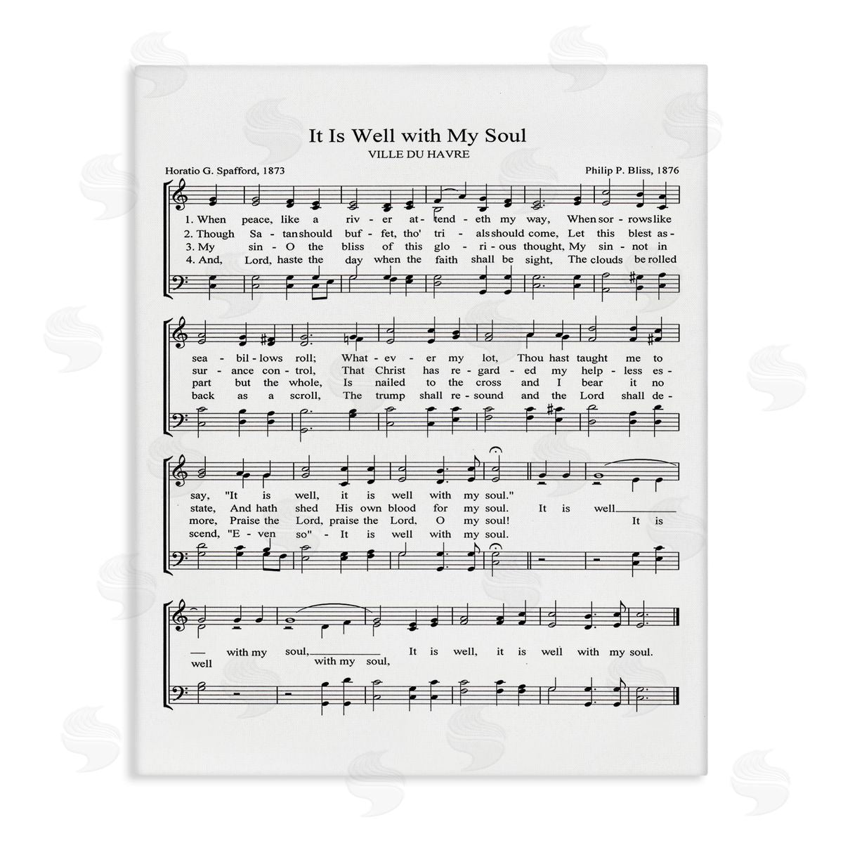 Well With My Soul Sheet Music Canvas Wall Art, Home Decor by Lettered and Lined