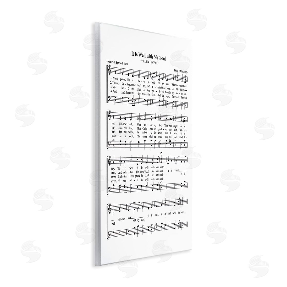 Well With My Soul Sheet Music Wood Plaque Wall Art, Home Decor by Lettered and Lined