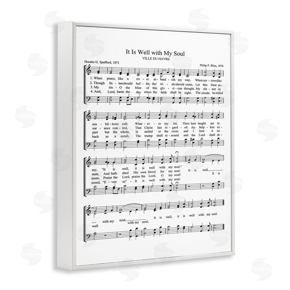 Well With My Soul Sheet Music White Frame Print Wall Art, Home Decor by Lettered and Lined