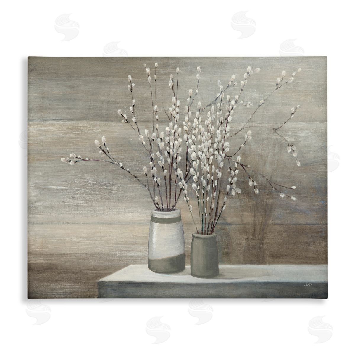 Pussy Willow Still Life Canvas Wall Art, Home Decor by Wild Apple