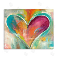 Kami Lerner | Abstract Textural Heart Painting