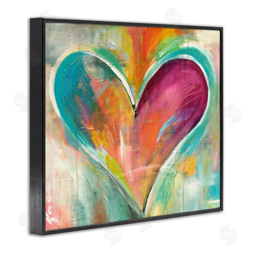 Kami Lerner | Abstract Textural Heart Painting