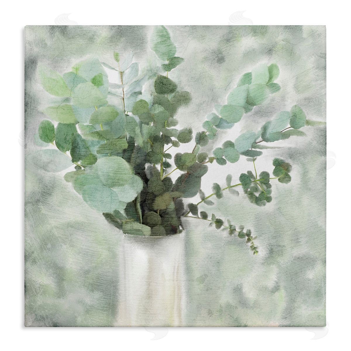 Sage Green Painterly Eucalyptus Canvas Wall Art, Home Decor by Kimberly Allen