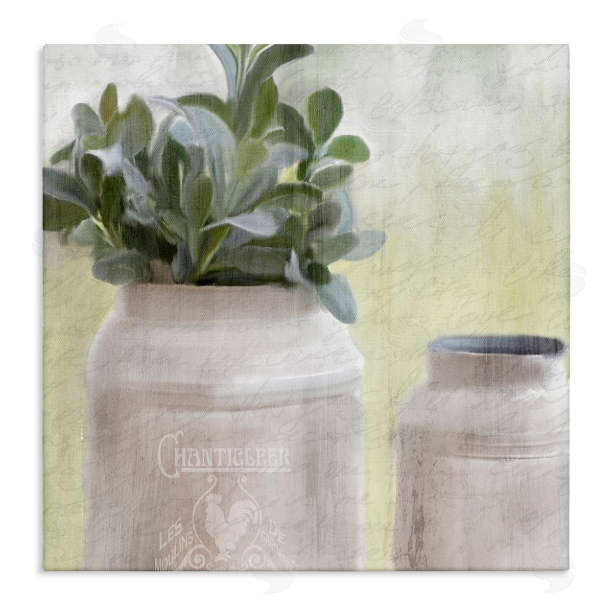 Farmhouse Mill Can with Greenery Canvas Wall Art, Home Decor by Kimberly Allen