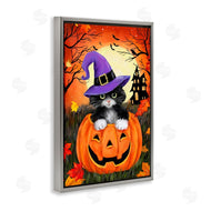 Jean Francois | Cat Peeking from Jack-o-Lantern