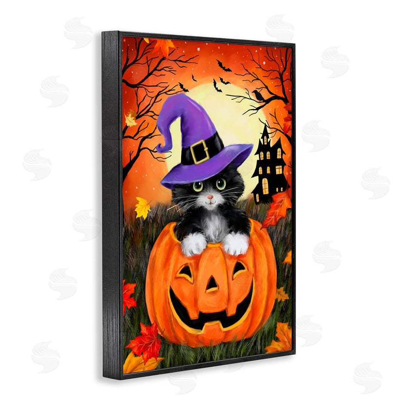 Jean Francois | Cat Peeking from Jack-o-Lantern