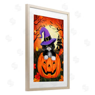 Jean Francois | Cat Peeking from Jack-o-Lantern