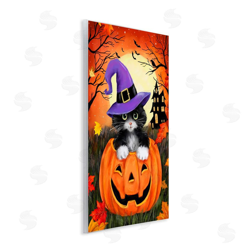Jean Francois | Cat Peeking from Jack-o-Lantern
