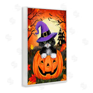 Jean Francois | Cat Peeking from Jack-o-Lantern