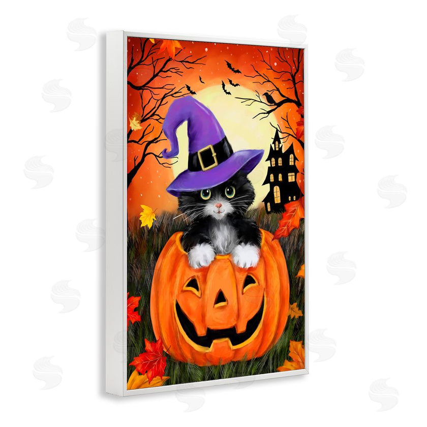 Jean Francois | Cat Peeking from Jack-o-Lantern