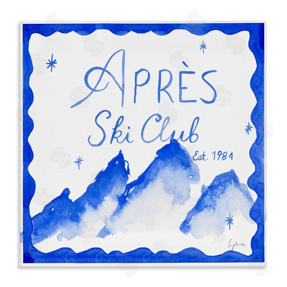 Lucille Price Apres Ski in Blue Tones Canvas Wall Art Print