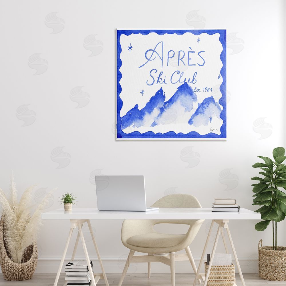 Lucille Price Apres Ski in Blue Tones Canvas Art on Wall