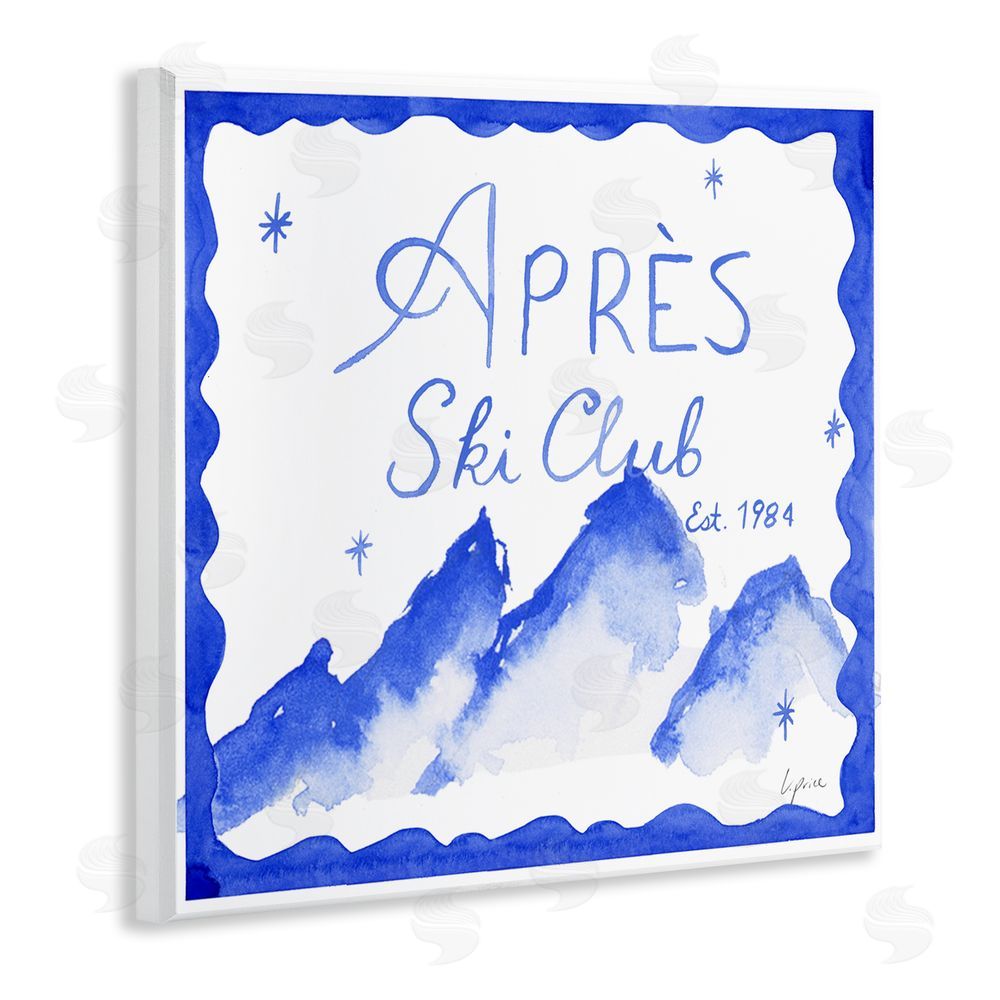Lucille Price Apres Ski in Blue Tones Wall Plaque Art Print