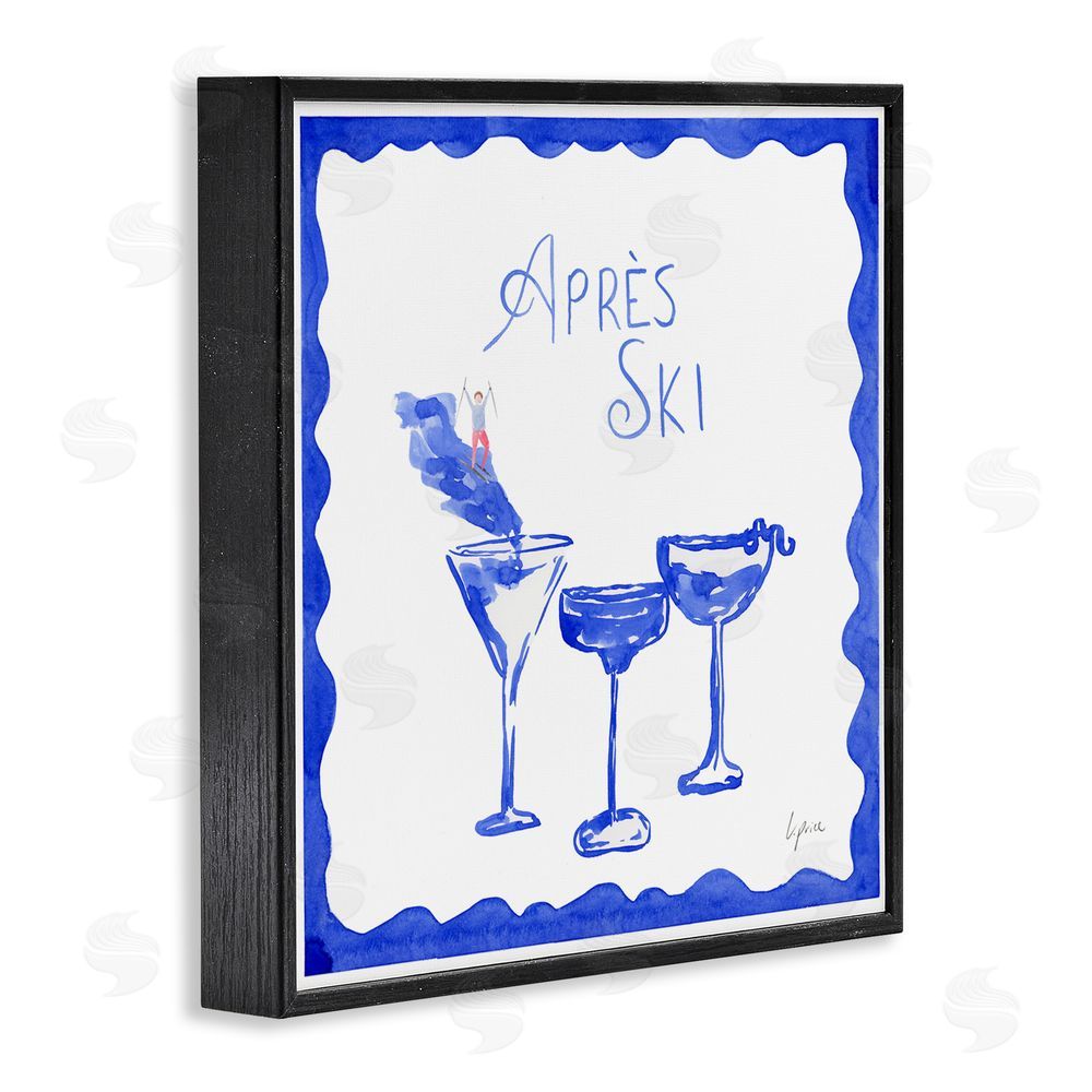 Lucille Price Apres Ski Winter Cocktails Black Framed Giclee Wall Art Print