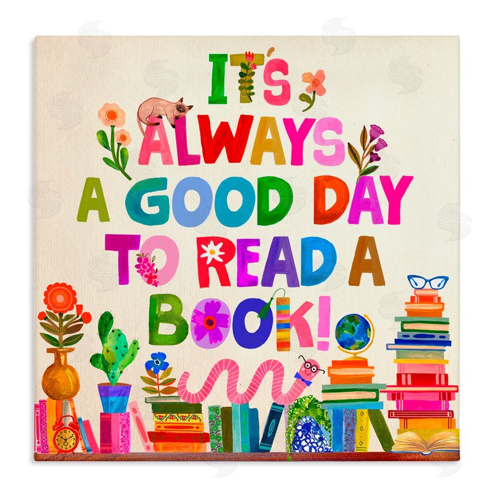 Katherine Herrell Studio Good Day To Read A Book Canvas Wall Art Print