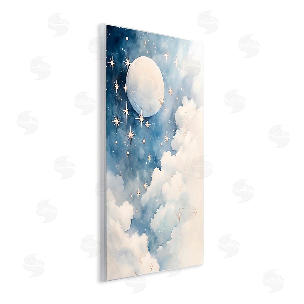 Creative Studio Starry Night with Dreamy Clouds Wall Plaque Art Print