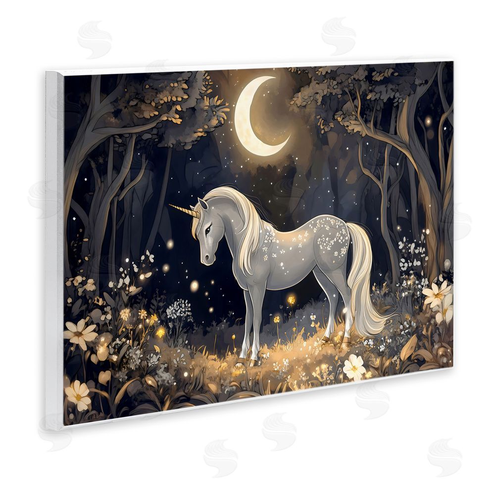 Creative Studio Moonlit Fairytale Unicorn Wall Plaque Art Print