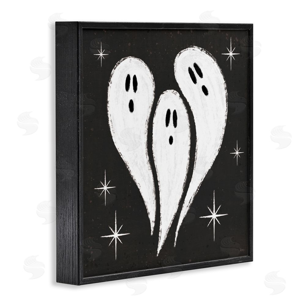 Veronique Charron Wee Bit Wicked Ghosts Black Framed Giclee Art Print